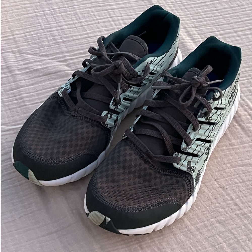 Reebok Twistform Athletic Sneakers Black Mint Pattern Running Training Shoes 8.5 - Picture 3 of 11